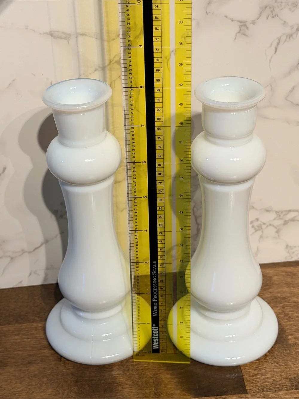 EO Brody M-118 Milkglass Vases Cleveland OH-set of 2